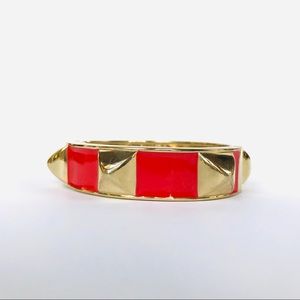 J Crew Factory Red and Gold Toned Bracelet